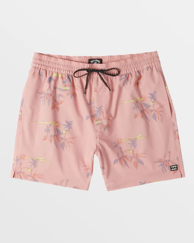 Good Times Layback 16" Swim Trunks - Rose sold by Billabong