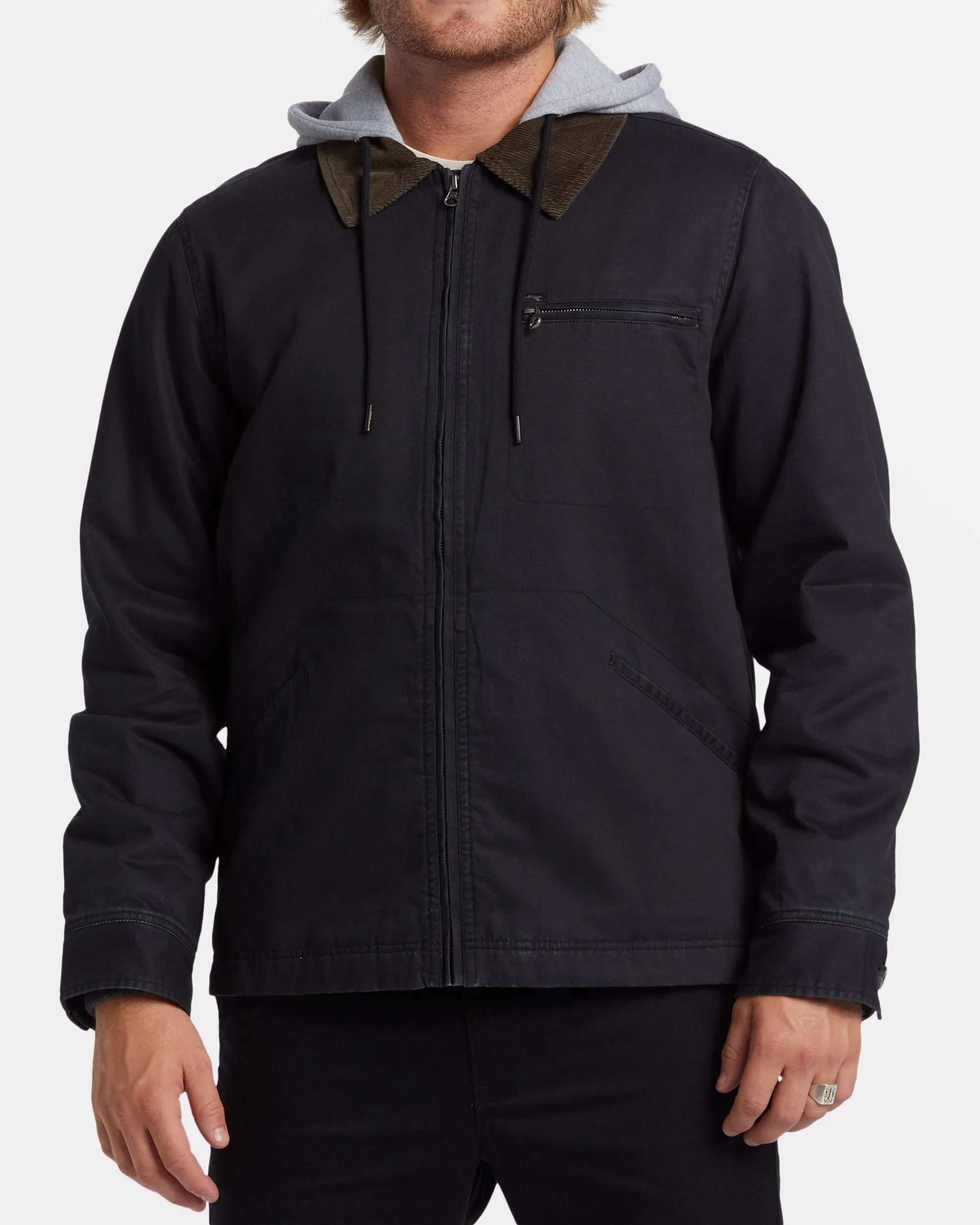 Barlow Hooded Jacket - Washed Black sold by Billabong