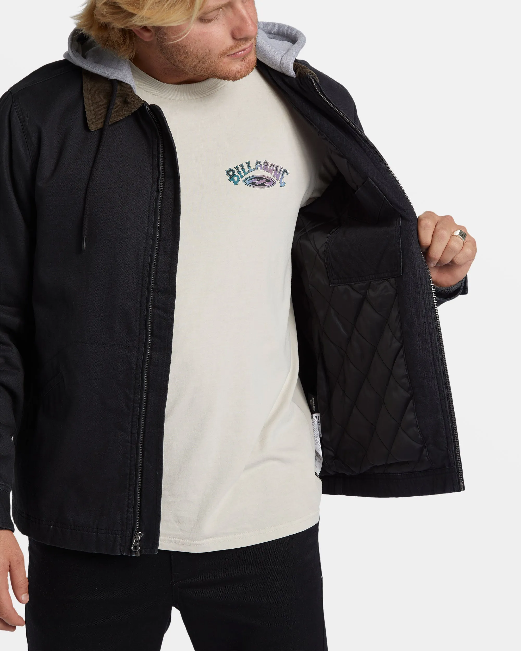 Barlow Hooded Jacket - Washed Black sold by Billabong product image thumbnail 5