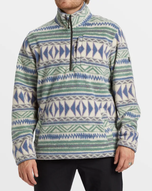 Boundary Half-Zip Mock Neck Fleece - Chino sold by Billabong