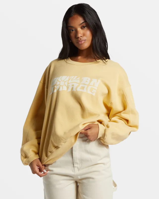 Twisties Kendall Pullover Sweatshirt - Pale Yellow sold by Billabong
