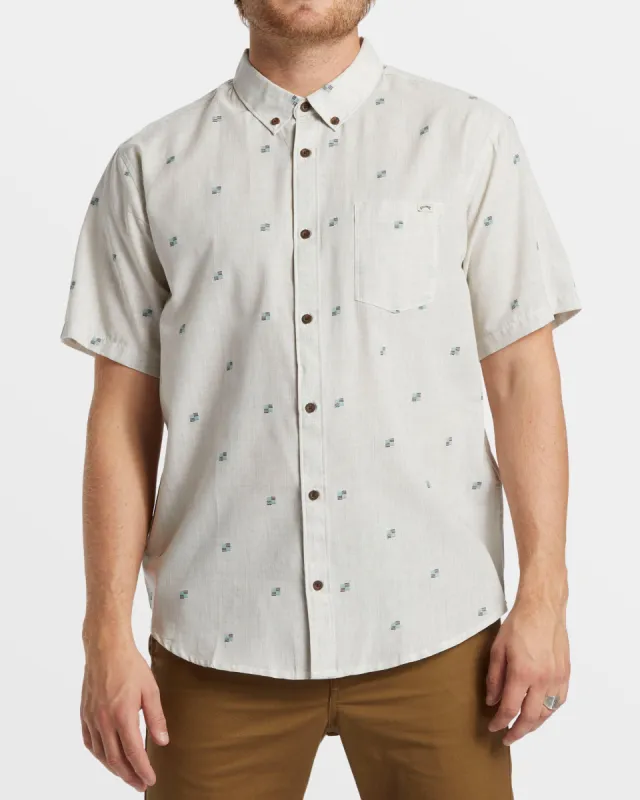 All Day Jacquard Short Sleeve Shirt - Stone sold by Billabong