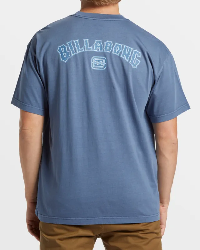 Arch Wave OG Wave Washed T-Shirt - Slate Blue sold by Billabong
