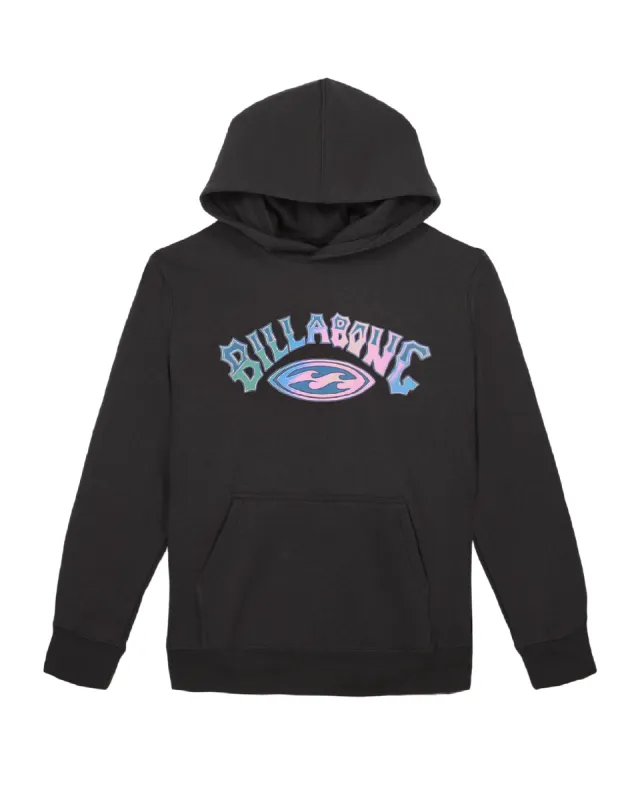 Boys Arch Wave Pullover Hoodie - Raven sold by Billabong