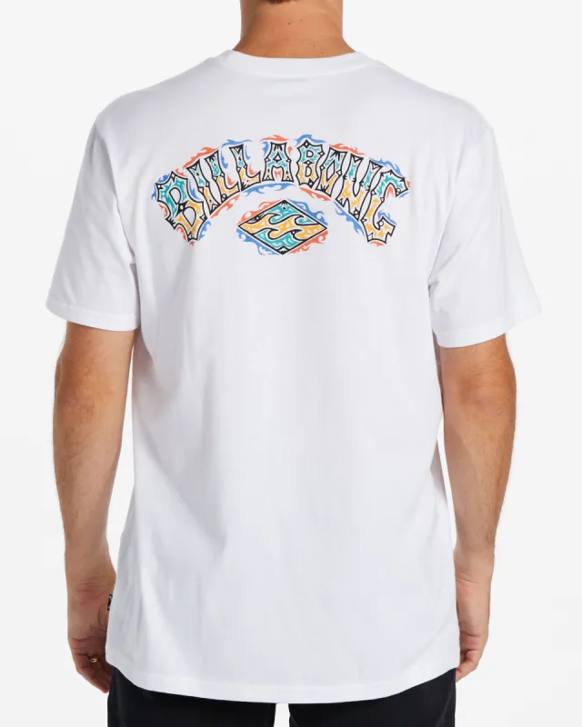 Theme Arch T-Shirt - White sold by Billabong