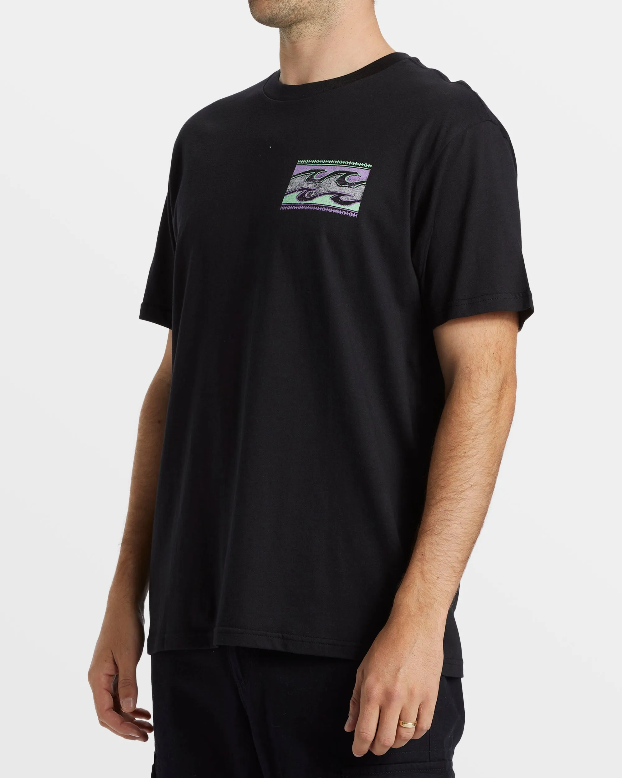 Crayon Wave T-Shirt - Black sold by Billabong product image thumbnail 3
