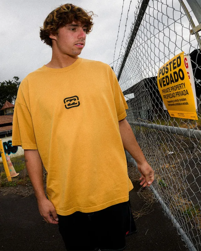 Bracket Wave OG T-Shirt - Mustard sold by Billabong