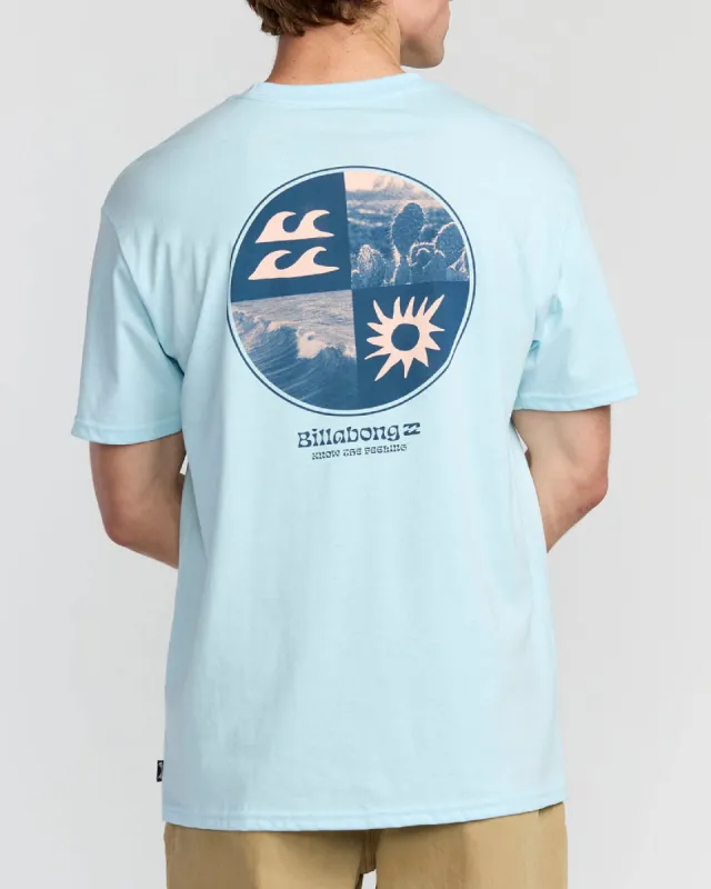 Twin Fins T-Shirt - Coastal Blue sold by Billabong