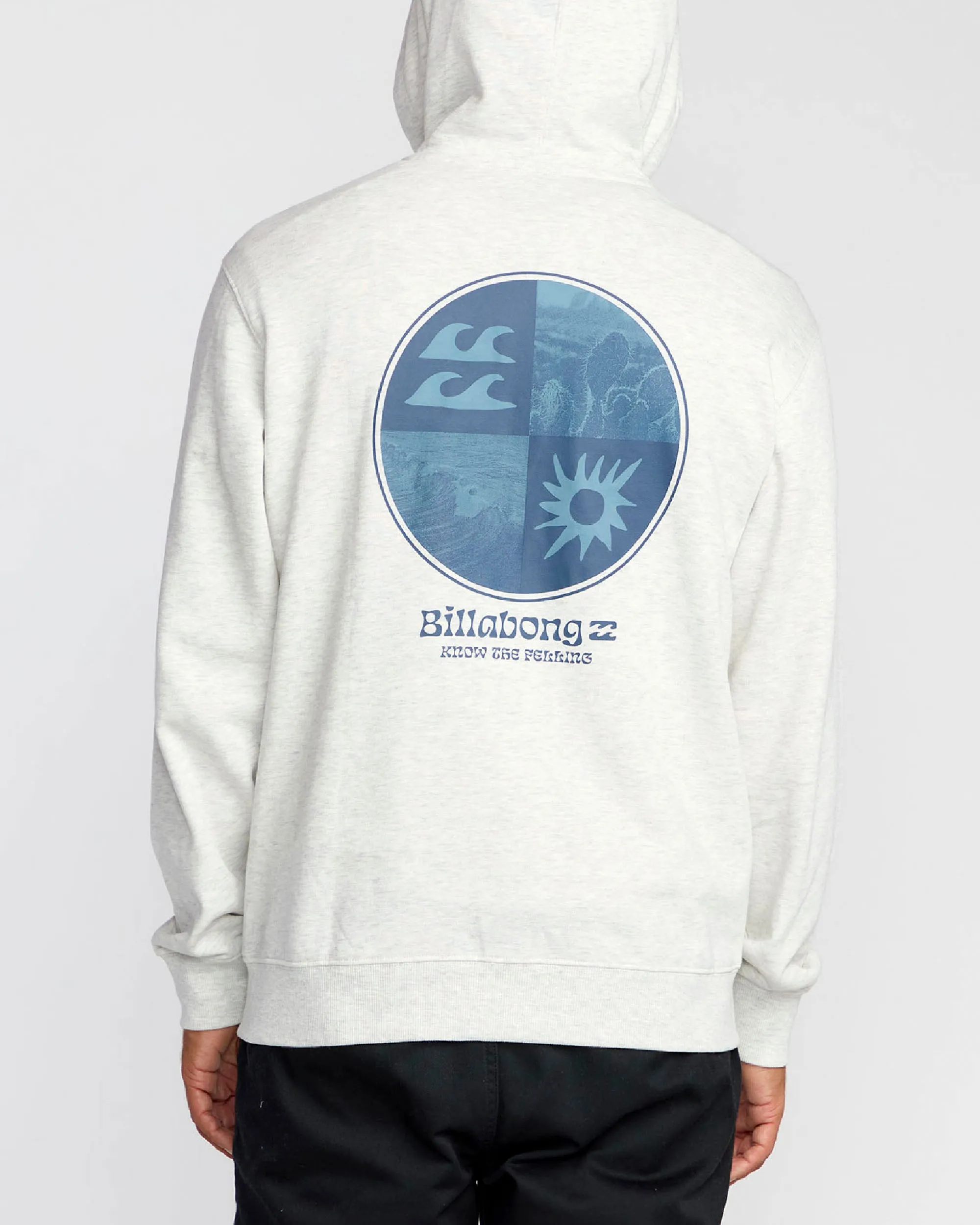 Twin Fins Zip Hoodie - Oatmeal Heather sold by Billabong