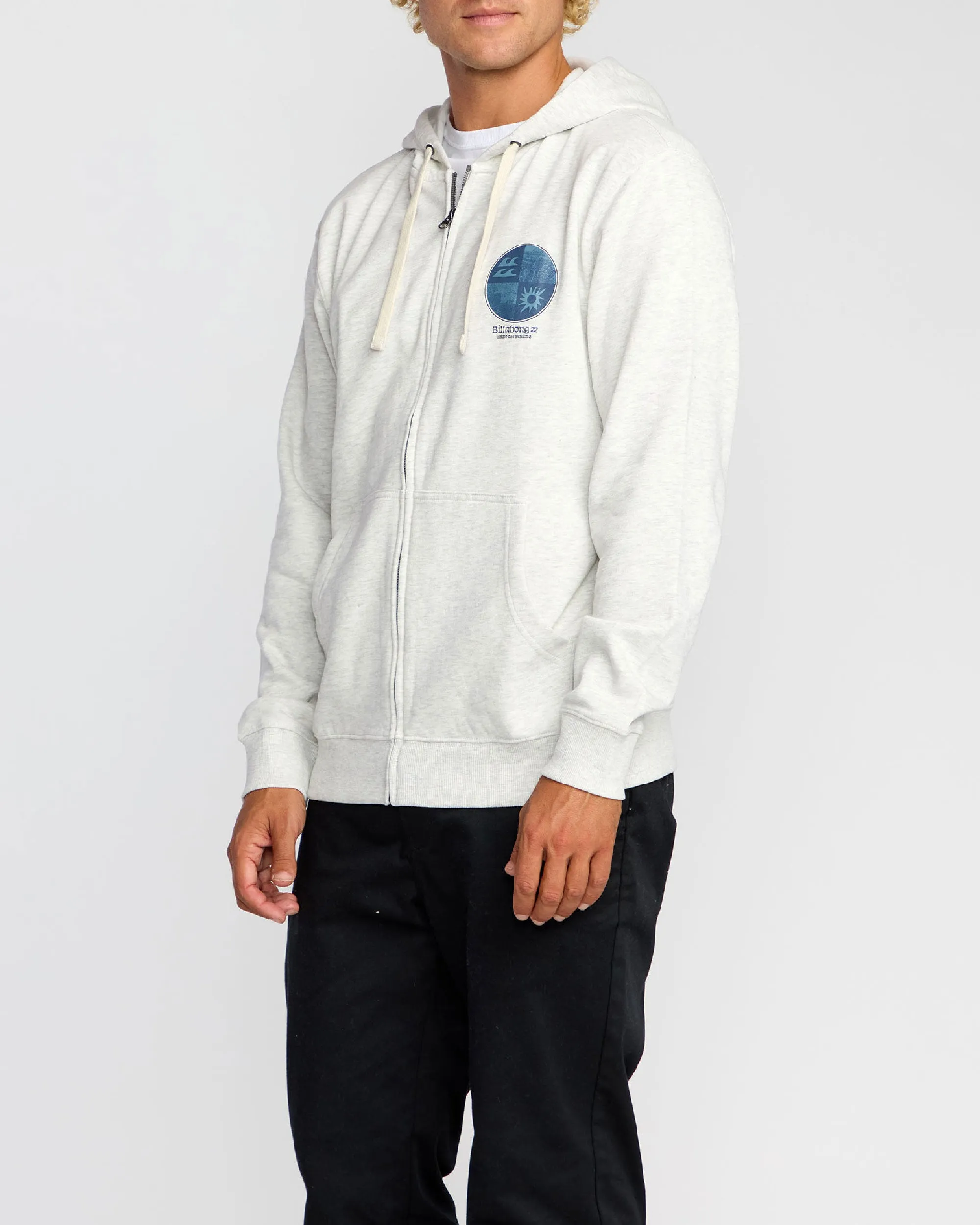 Twin Fins Zip Hoodie - Oatmeal Heather sold by Billabong product image thumbnail 3