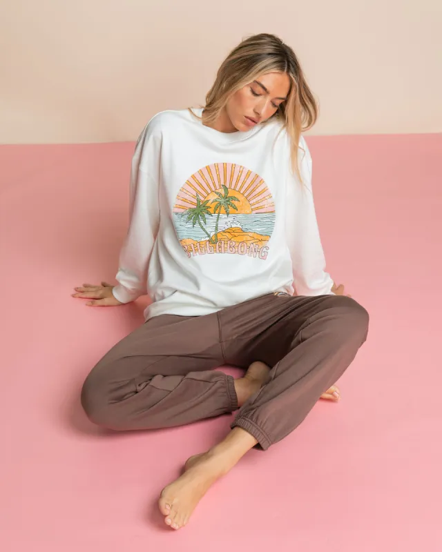 Island Life Crew Sweatshirt - Salt Crystal sold by Billabong