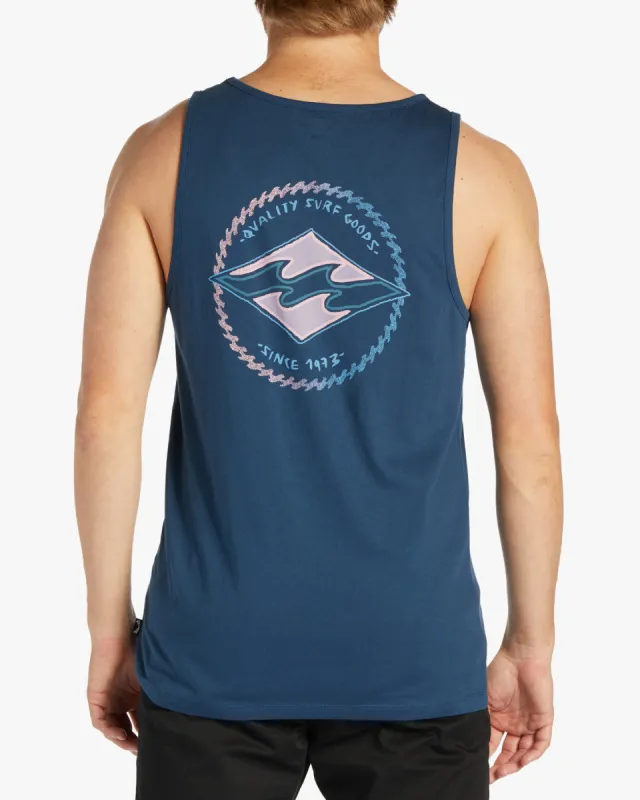 Rotor Diamond Tank - Dark Blue made by Billabong