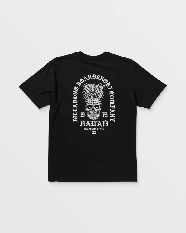 Skull Pine Hawaii Premium T-Shirt - Black sold by Billabong