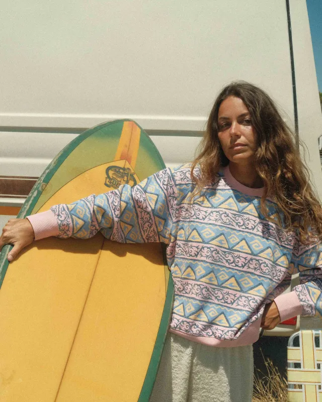 High Tides Brooklyn Crew Neck Sweatshirt - Multi made by Billabong