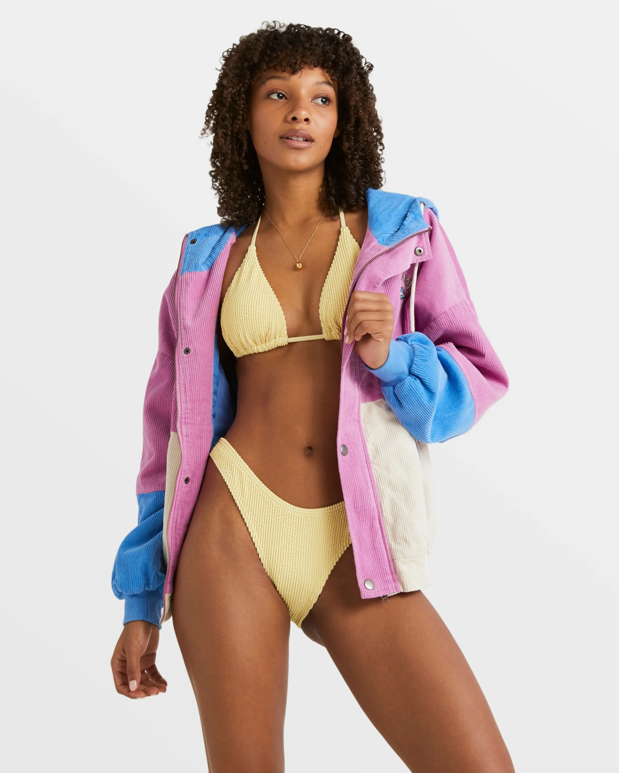 Set The Tone Hooded Corduroy Jacket - Multi sold by Billabong product image thumbnail 2