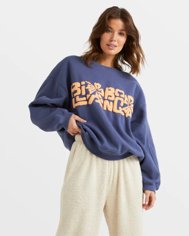 Tiki Vibes Kendall Sweatshirt - Blue Surf sold by Billabong