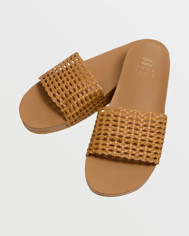 Aurora Woven Slides - Tan sold by Billabong