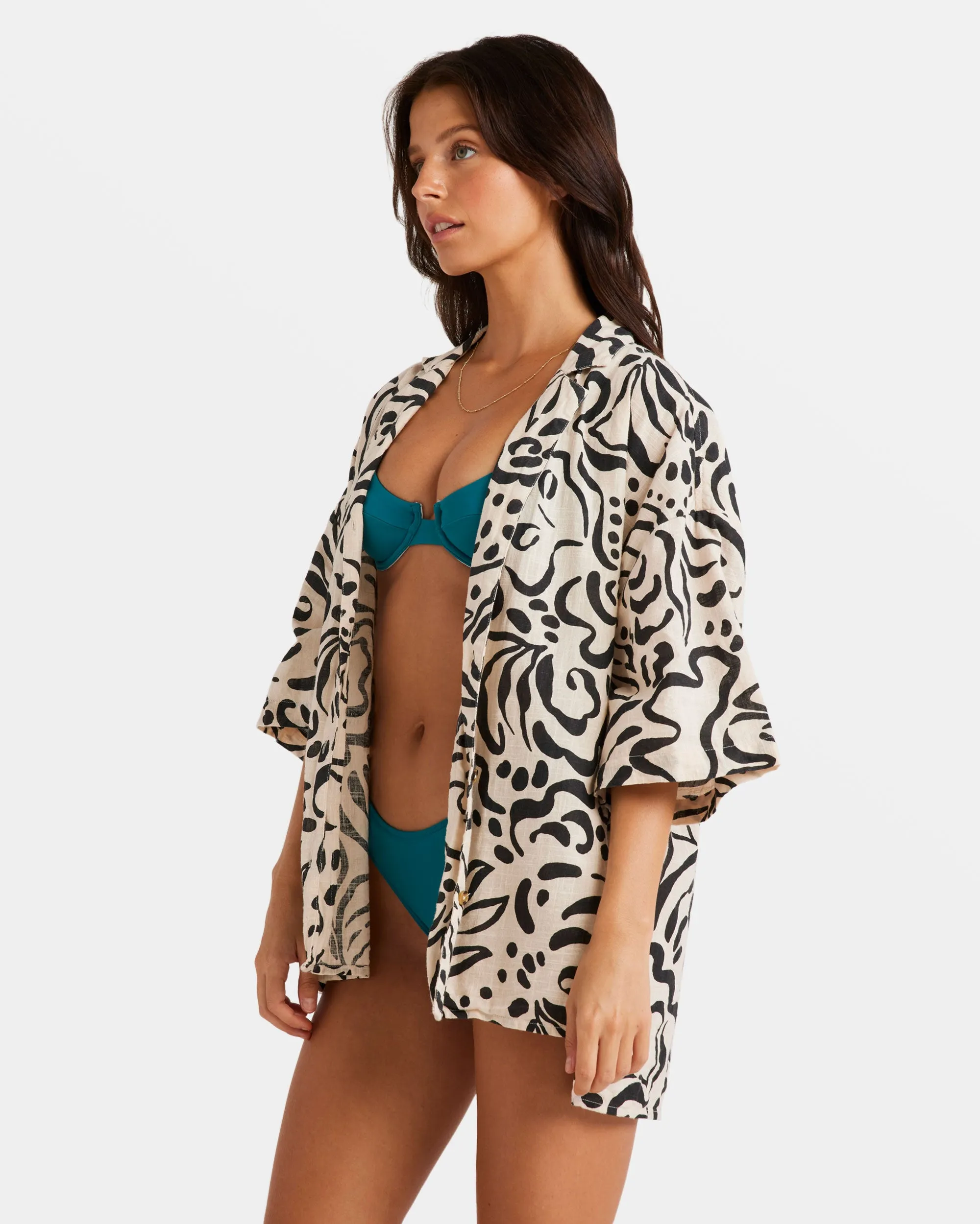 Beach Side Oversized Shirt - Dove sold by Billabong product image thumbnail 3