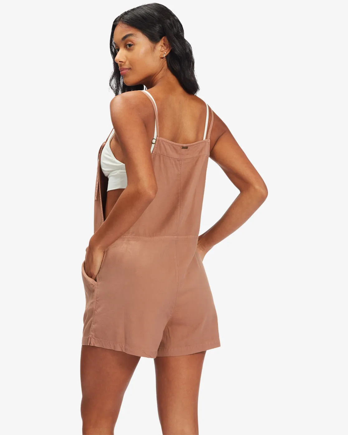 Out N About Overalls Romper - Nutmeg sold by Billabong product image thumbnail 3