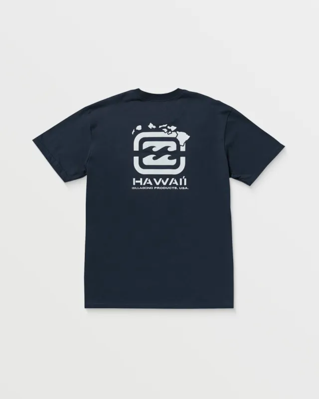 Bracket Hawaii Premium T-Shirt - Navy sold by Billabong