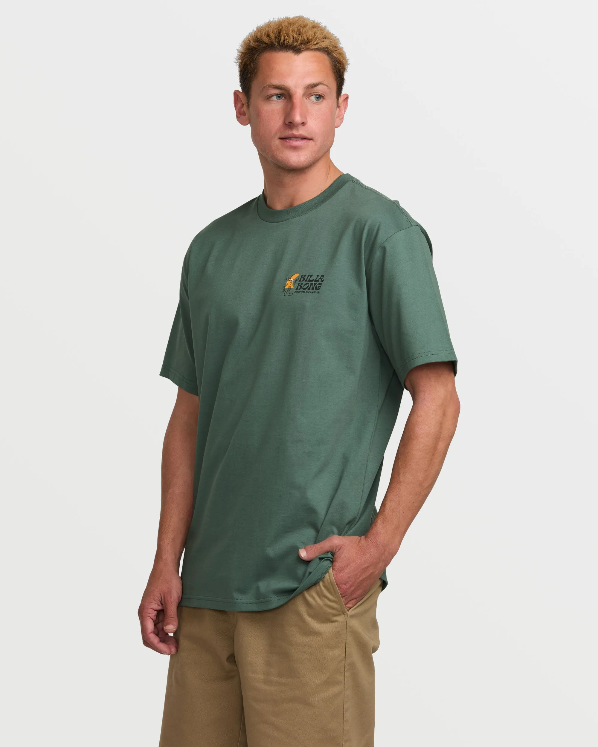 Happy Fins Regular Short Sleeve Tee - Dark Slate sold by Billabong product image thumbnail 3