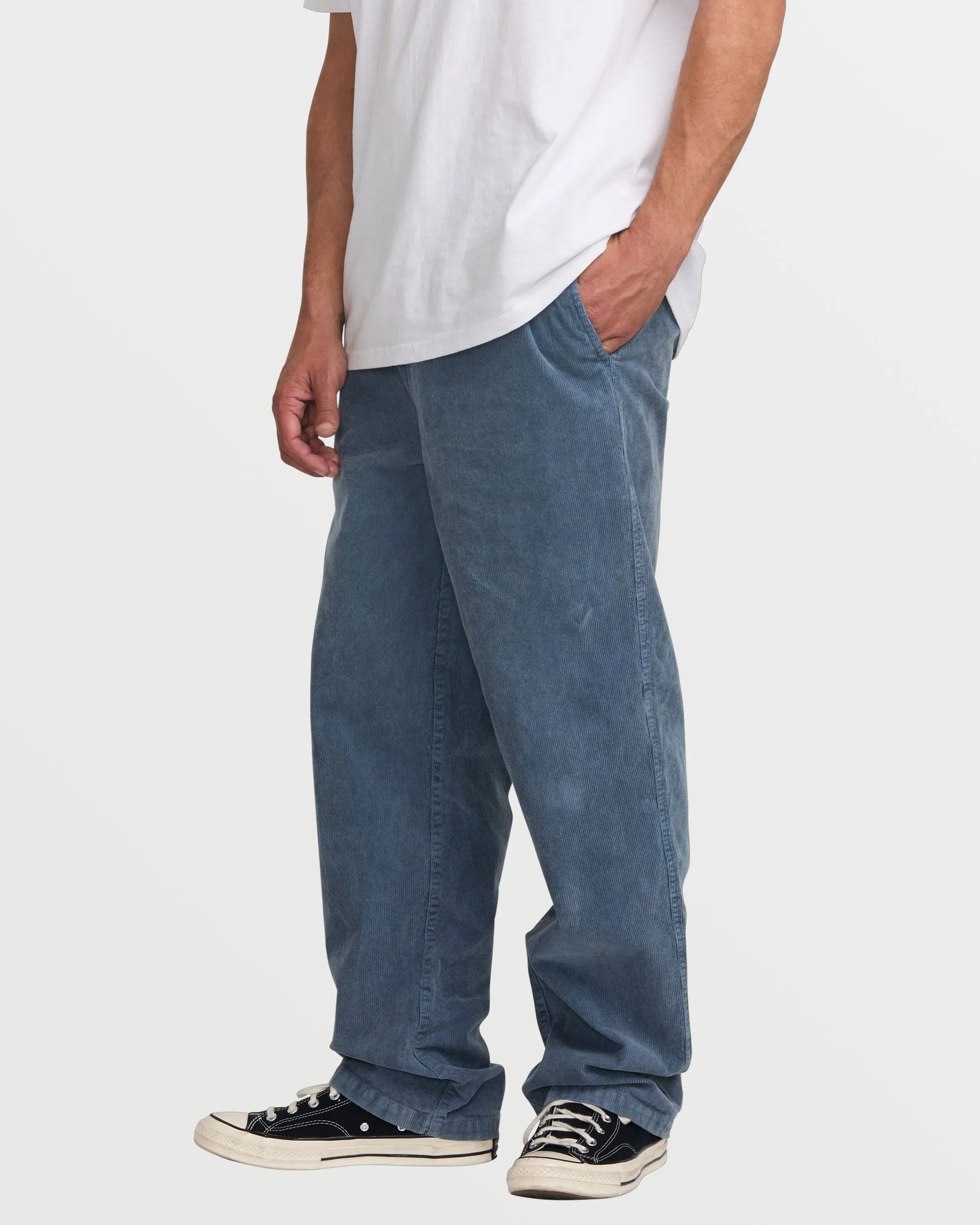 Larry Elastic Waist Corduroy Pants - Slate Blue - Slate Blue sold by Billabong product image thumbnail 3