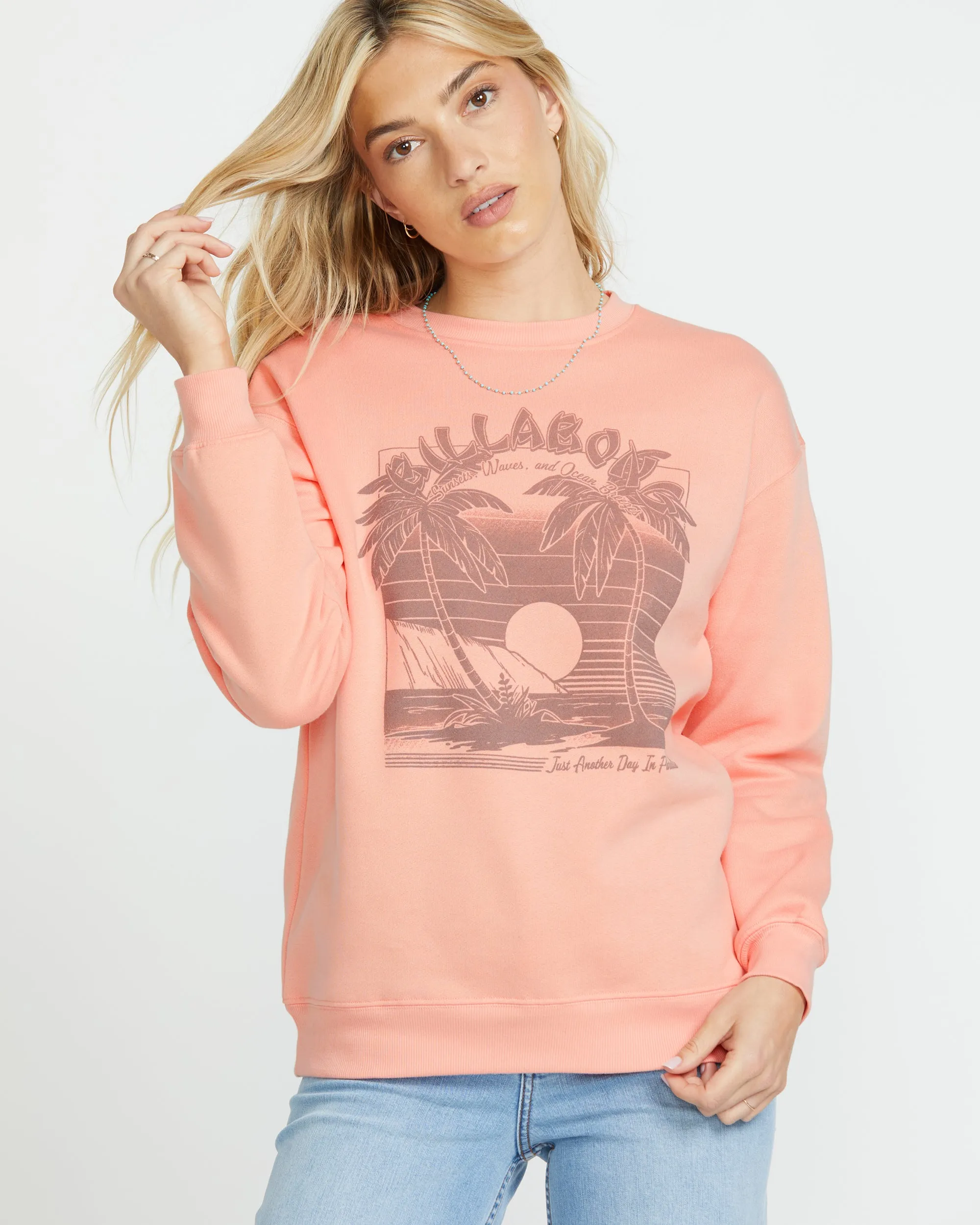 Sunset Memories Crew Sweatshirt - Peach Kiss sold by Billabong product image thumbnail 4