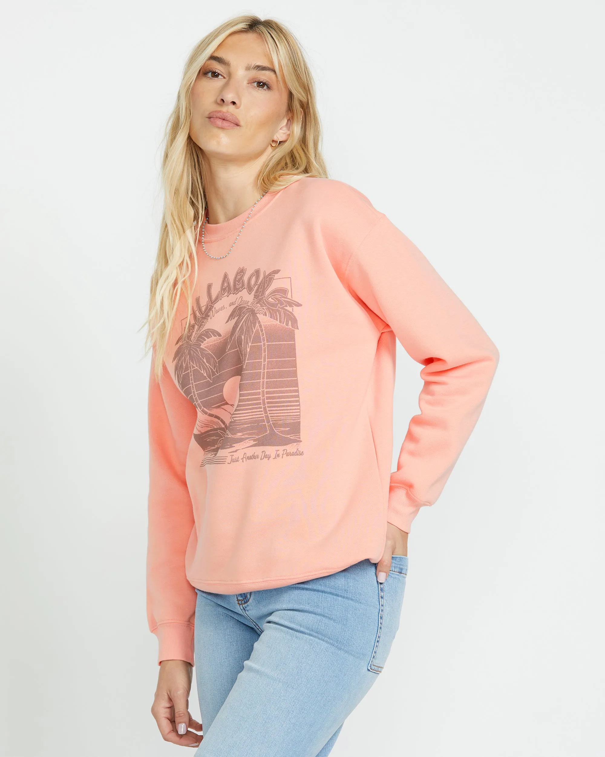 Sunset Memories Crew Sweatshirt - Peach Kiss sold by Billabong product image thumbnail 3