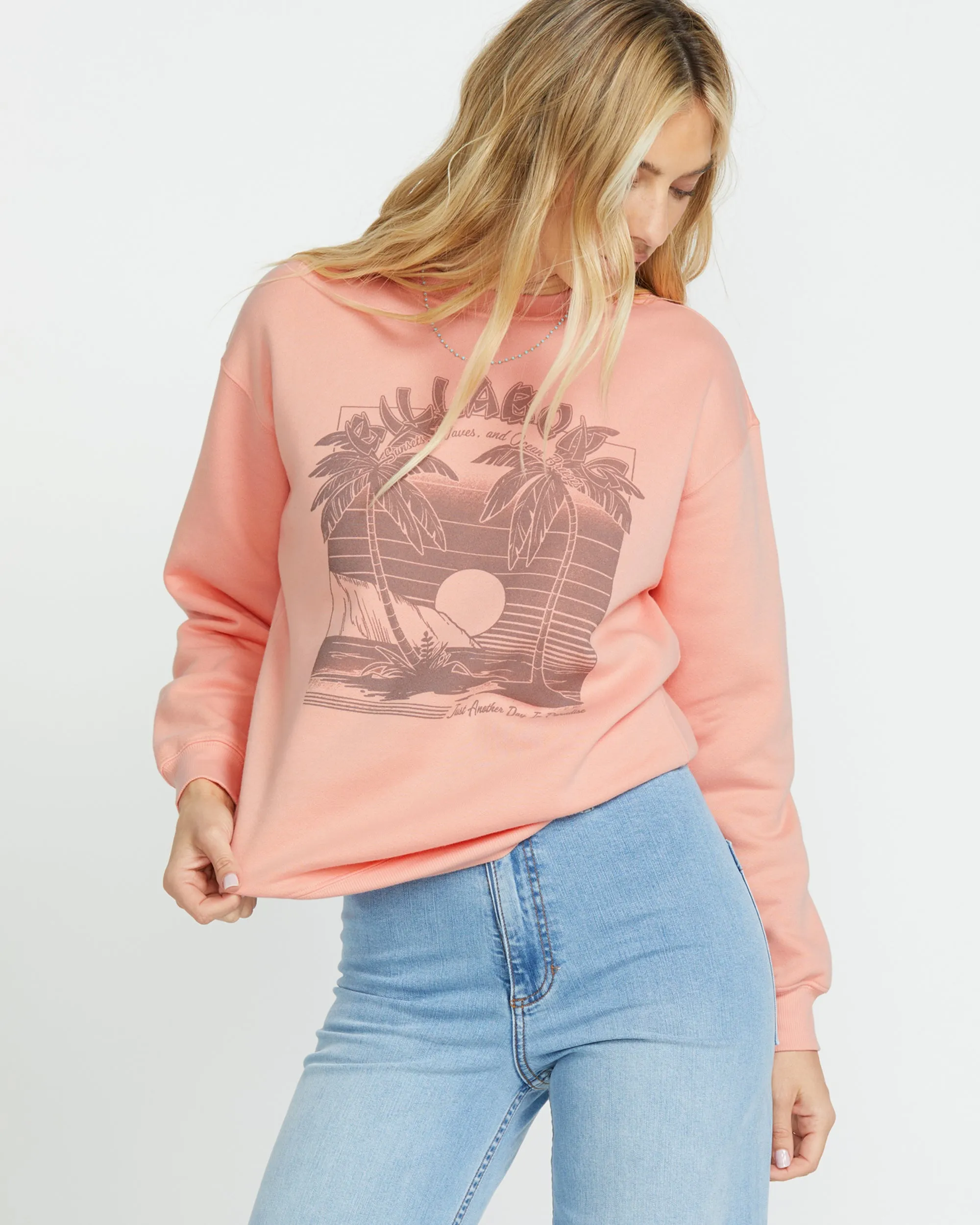 Sunset Memories Crew Sweatshirt - Peach Kiss sold by Billabong product image thumbnail 5