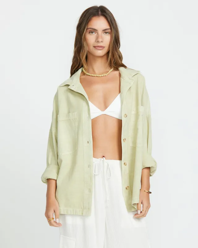 Stoked On You Twill Long Sleeve Shirt - Wasabi sold by Billabong