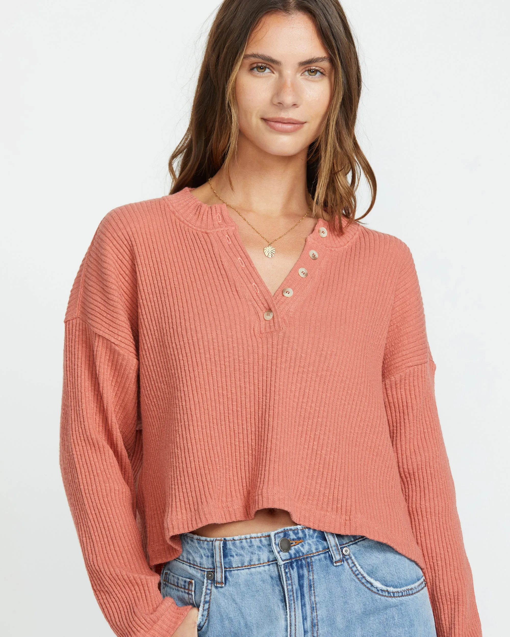 Good Catch Long Sleeve Tee - Dark Coral sold by Billabong product image thumbnail 5