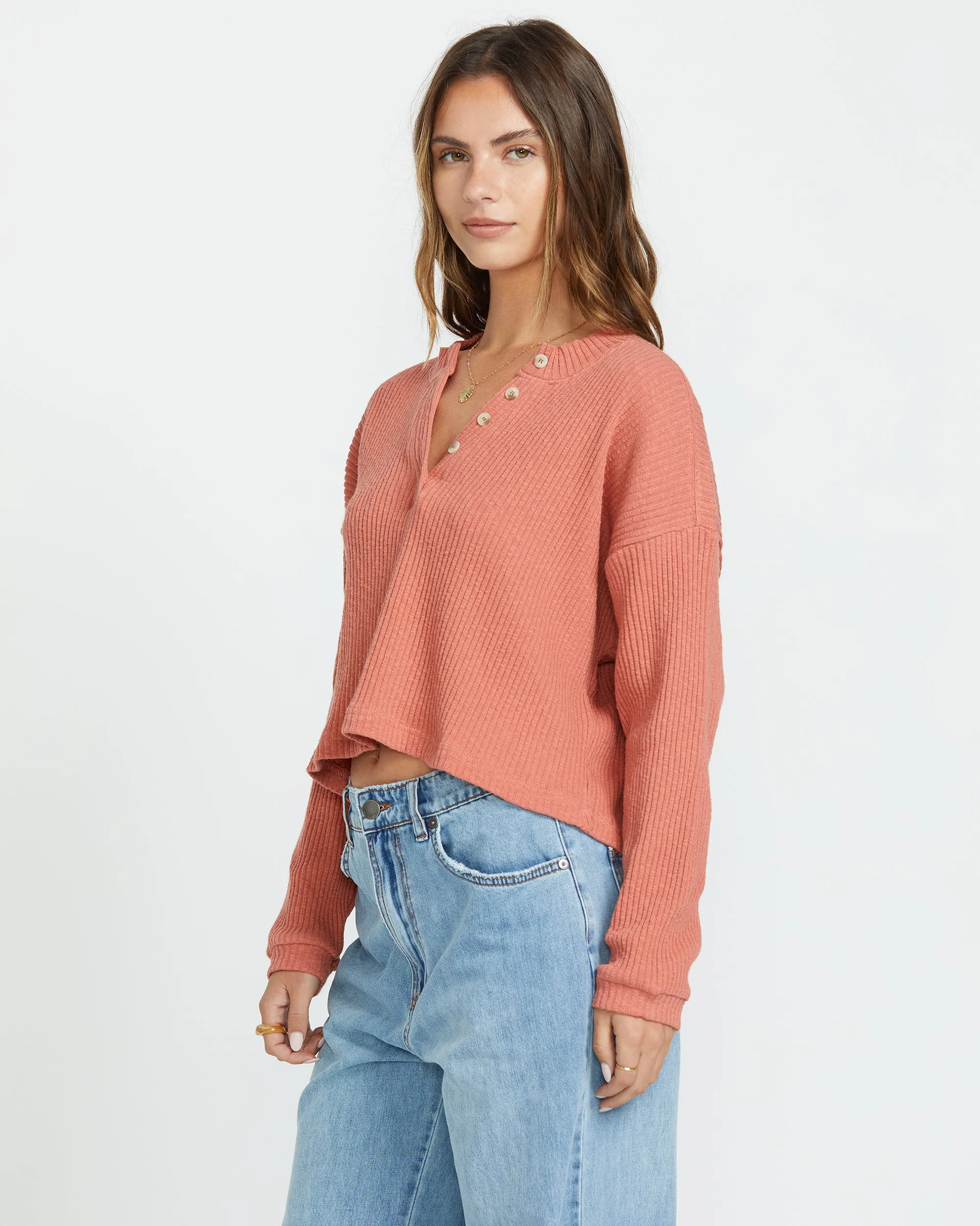 Good Catch Long Sleeve Tee - Dark Coral sold by Billabong product image thumbnail 3