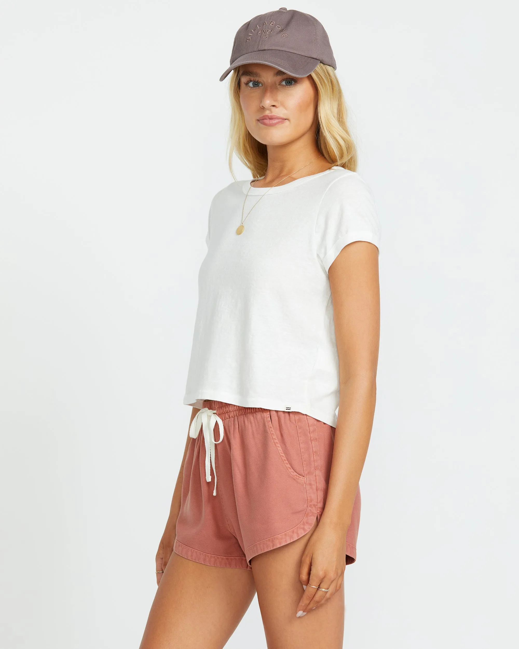 Road Trippin Elastic Waist Shorts - Dark Coral - Dark Coral sold by Billabong product image thumbnail 3