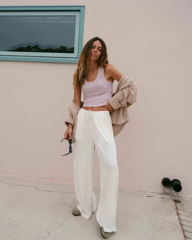 Beach Babe Cargo Elastic Waist Pants - Salt Crystal sold by Billabong
