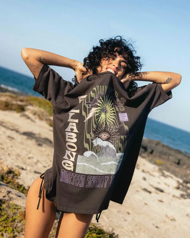 Swell Trip Short Sleeve Tee - Off Black sold by Billabong