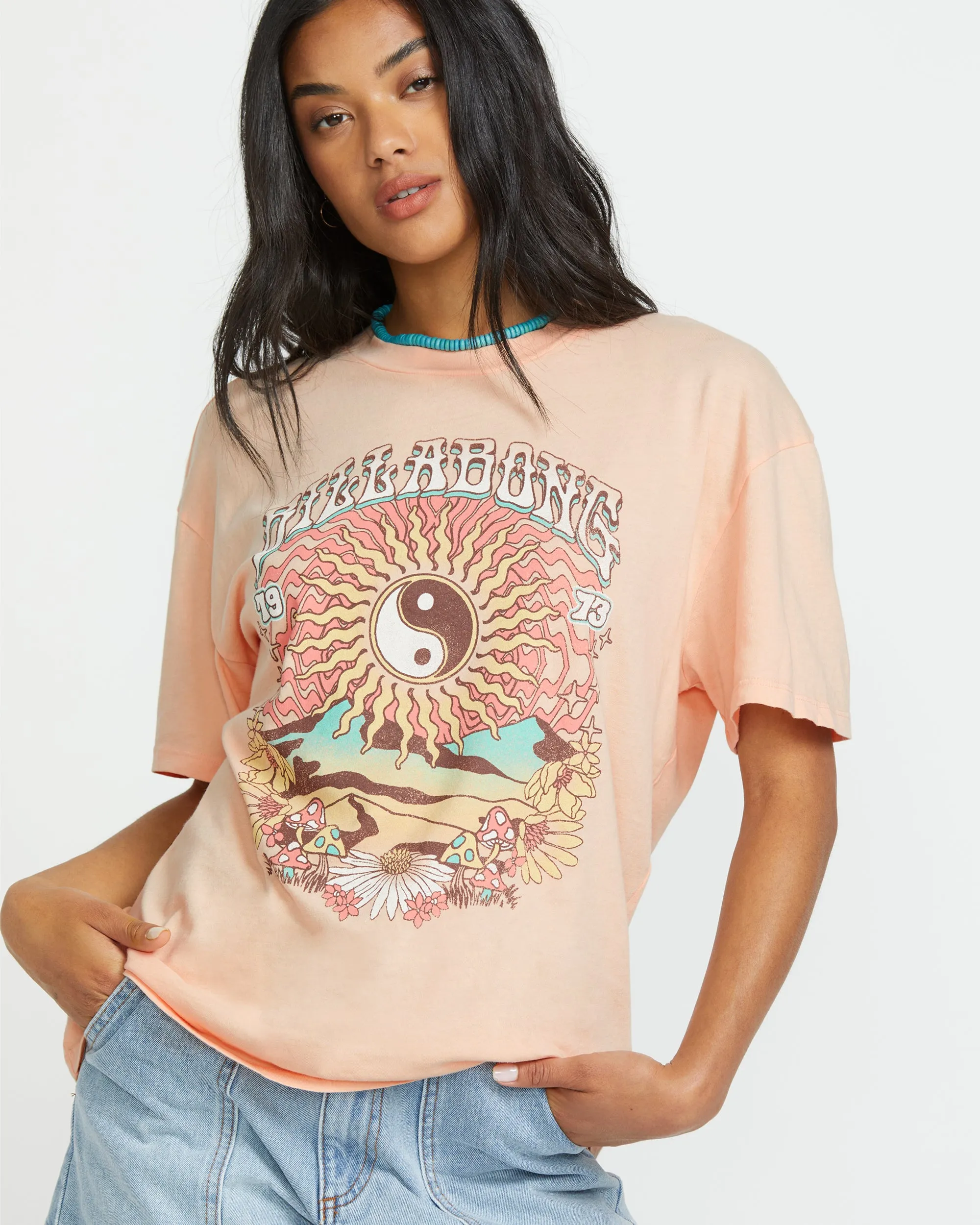 In The Balance Short Sleeve Tee - Soft Peach sold by Billabong product image thumbnail 5