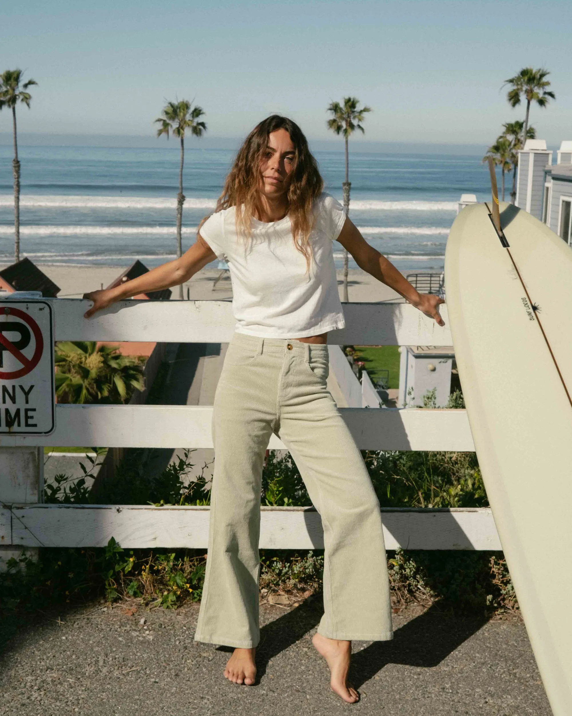 Be Free Cord Pants - Pistachio sold by Billabong