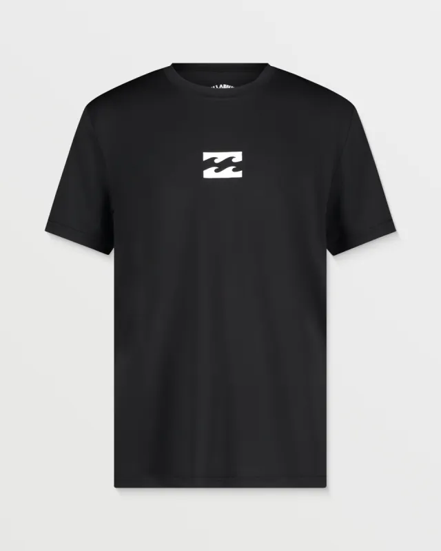 Boys All Day Wave Short Sleeve Surfshirt- Black sold by Billabong