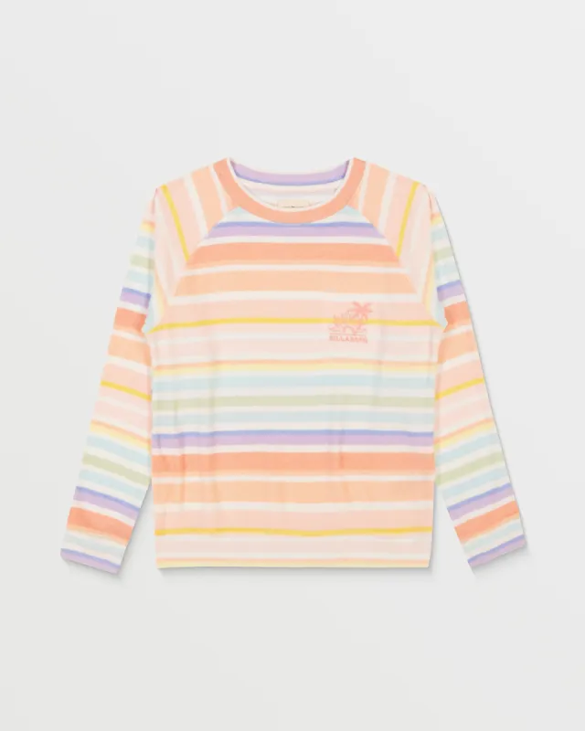 Girls Sandy Day Crewneck Sweatshirt - Salt Crystal made by Billabong