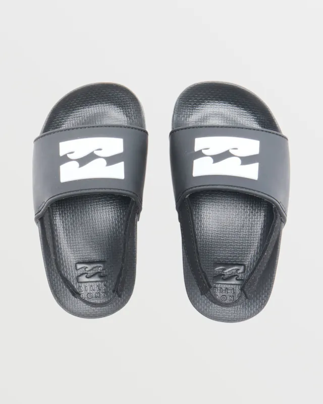 Little Boys Sol Slide - Black/White sold by Billabong