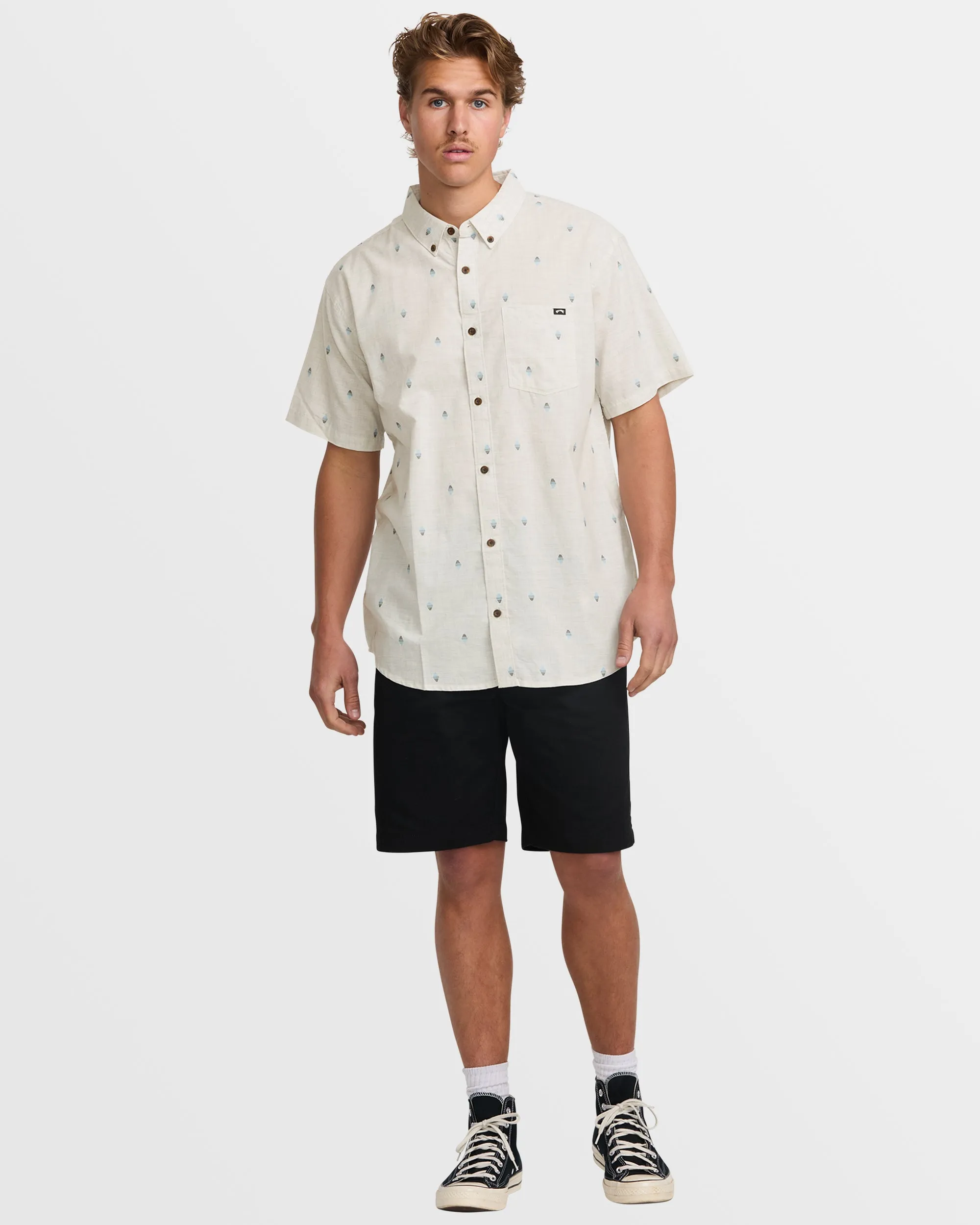 All Day Jacquard Short Sleeve Shirt - Oatmeal sold by Billabong product image thumbnail 5