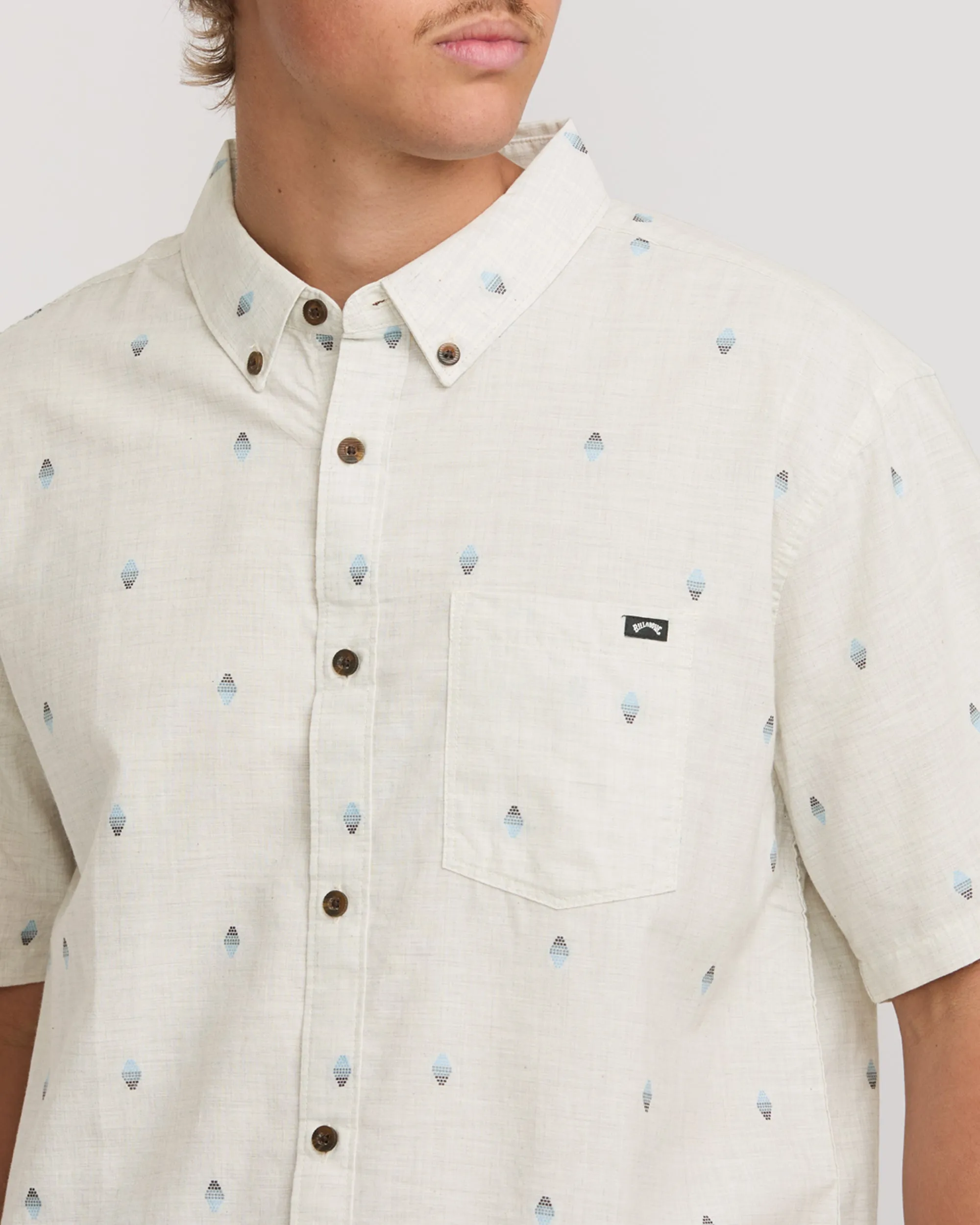 All Day Jacquard Short Sleeve Shirt - Oatmeal sold by Billabong product image thumbnail 4
