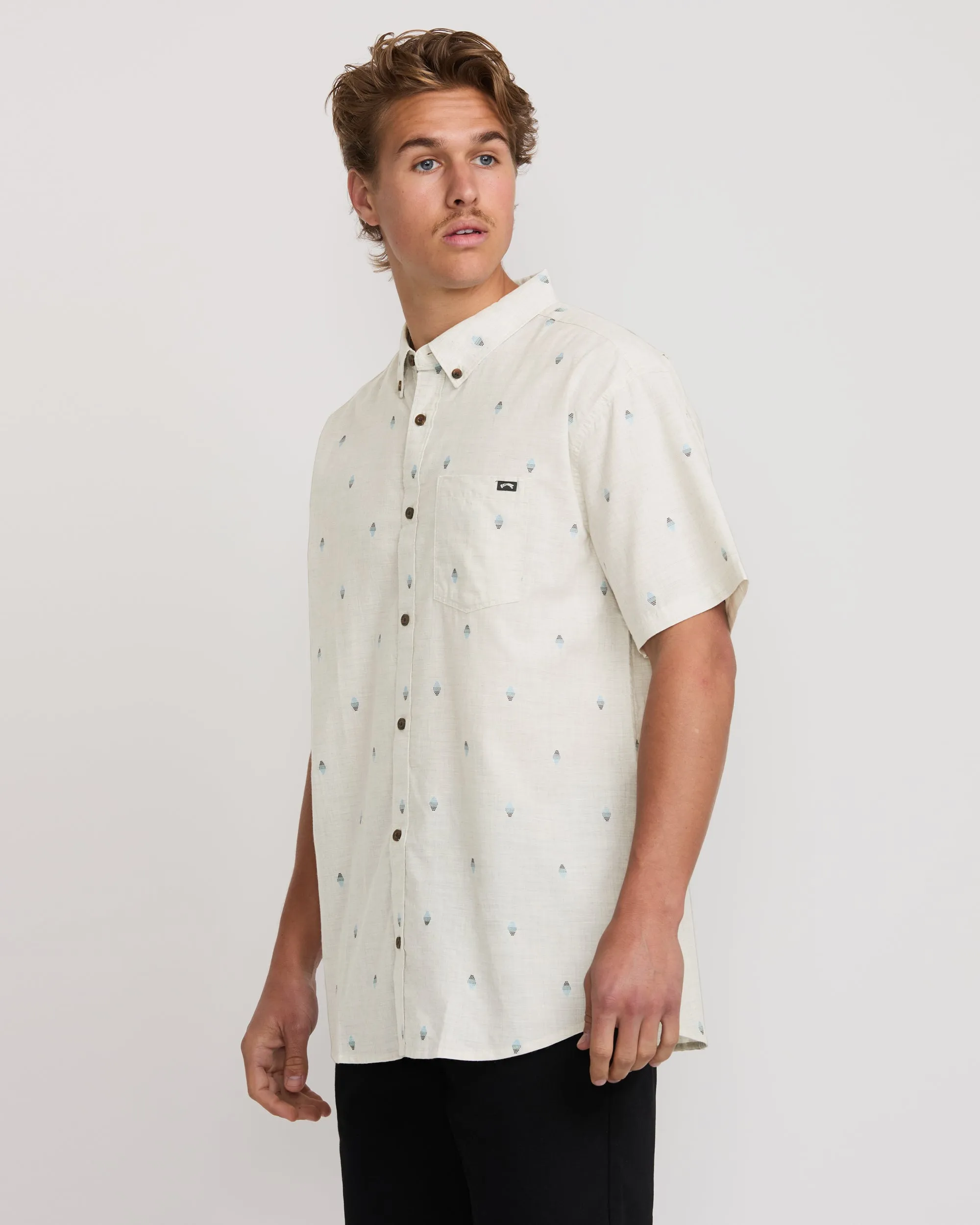 All Day Jacquard Short Sleeve Shirt - Oatmeal sold by Billabong product image thumbnail 3