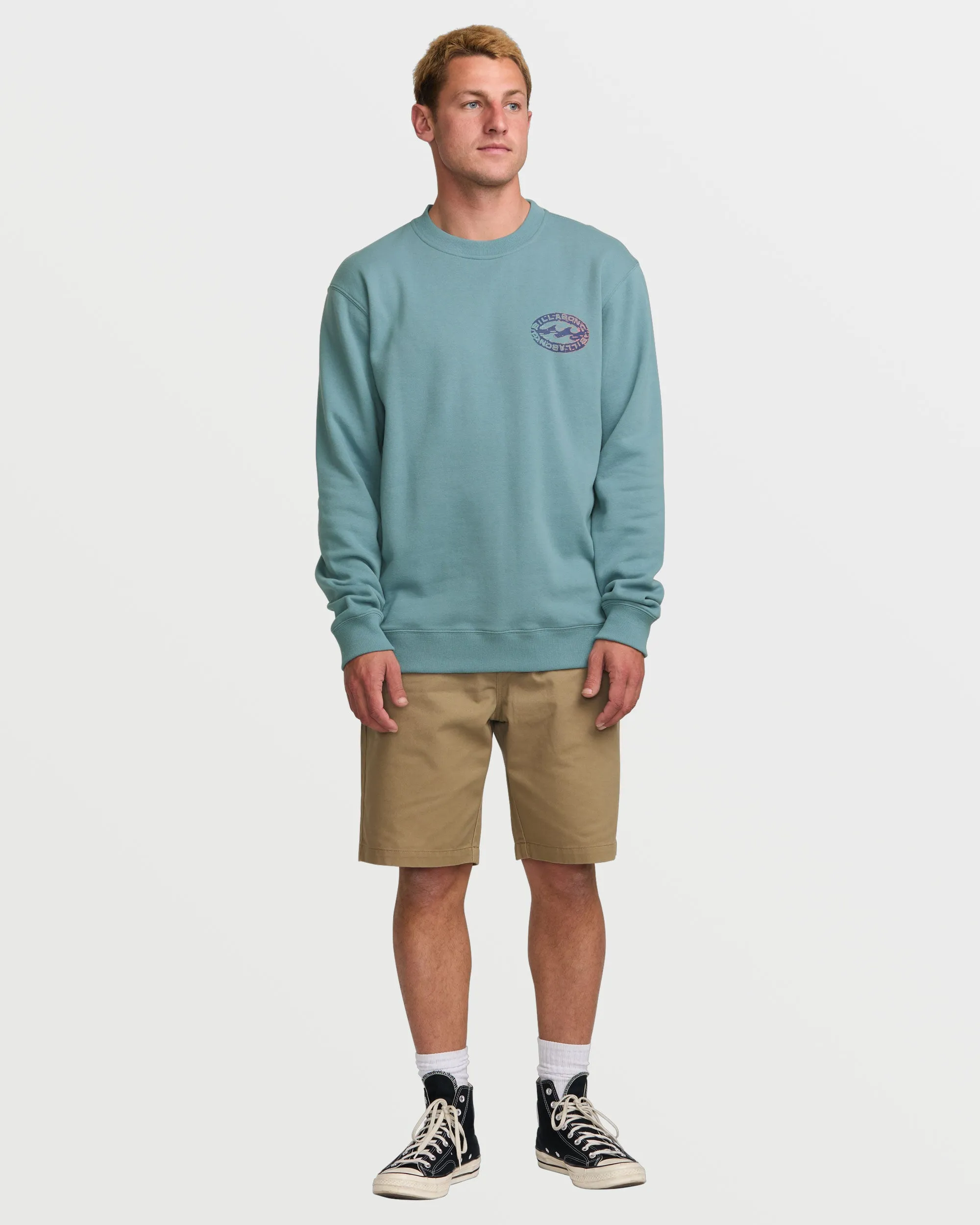 Short Sands Crew Sweatshirt - Washed Blue sold by Billabong product image thumbnail 5