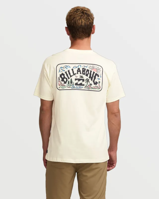 Scenic Arch A/Div Short Sleeve Tee - Off White sold by Billabong