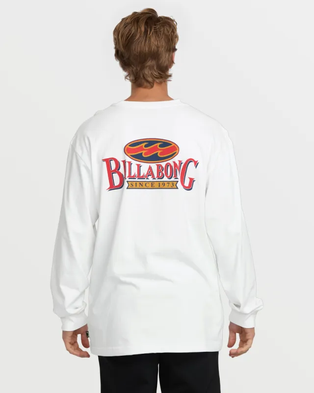 Double Spread OG Long Sleeve Tee - White sold by Billabong