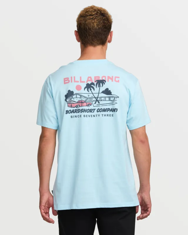 Palm Springs Premium Short Sleeve Tee - Coastal Blue sold by Billabong