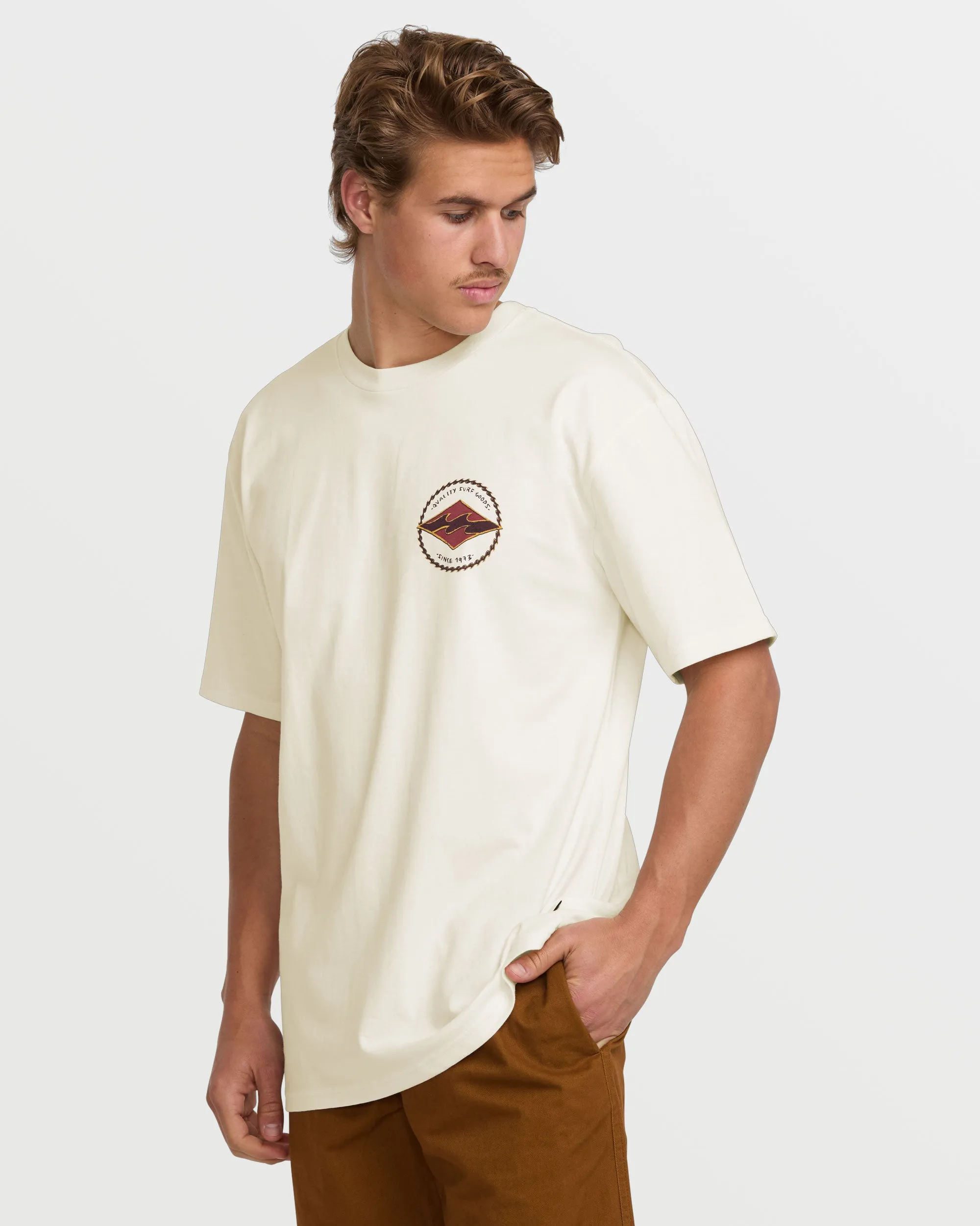 Rotor Diamond Regular Short Sleeve Tee - Off White sold by Billabong product image thumbnail 3