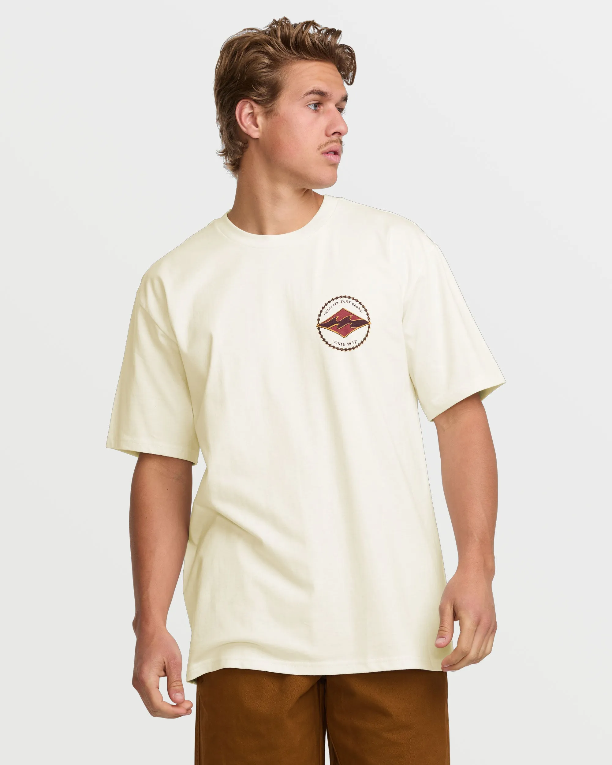 Rotor Diamond Regular Short Sleeve Tee - Off White sold by Billabong product image thumbnail 2