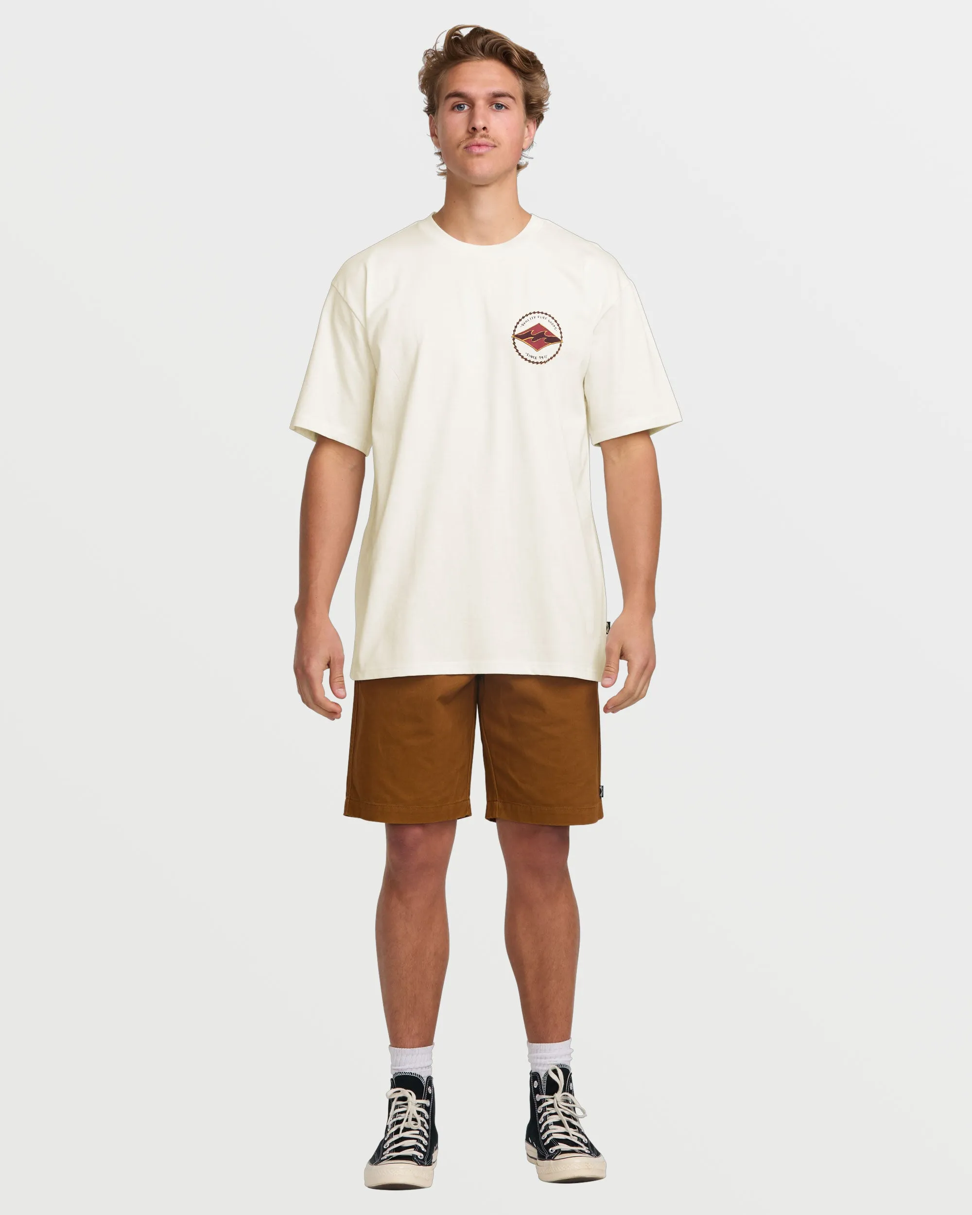 Rotor Diamond Regular Short Sleeve Tee - Off White sold by Billabong product image thumbnail 5